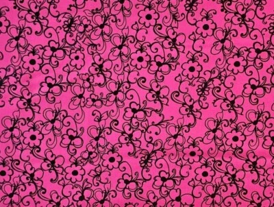 Loralie Designs - Daisy Jungle Pink - Quilting And Crafting Cotton Fabric - Image 1 of 2
