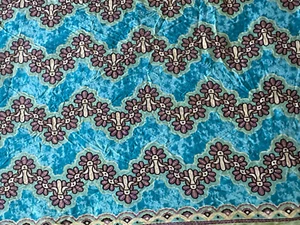 African Fabric Guaranteed Java Batik Original 112304 Chevron Pre-washed 80x40 - Picture 1 of 8