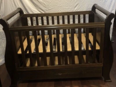 Boori Sleigh Royale Cot Bed With Mattress - image 1 of 4