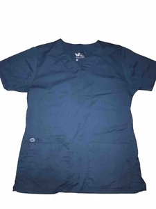 Women's Size X Small Medical Nurse V-neck Scrub Top Dark Aqua Green - Picture 1 of 3