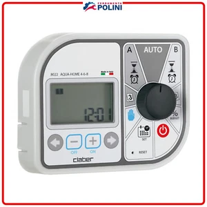 CLABER 8022 CENTRALINA/PROGRAMMATORE AQUA-HOME 4-6-8 PER IRRIGAZIONE GIARDINO - Foto 1 di 4