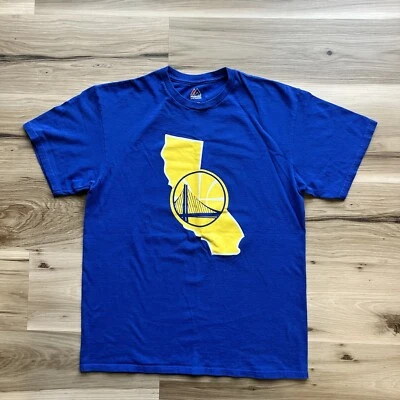 Majestic Golden State Warriors Kevin Durant T-Shirt Blue/Gold Graphic Tee Medium - Image 1 of 4
