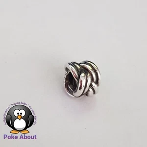 AUTHENTIC PANDORA STERLING SILVER LOVE KNOT TWIST ROPE CHARM BEAD 790484 - Picture 1 of 6