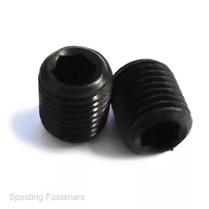 1/4" 5/16" 3/8" UNF High Tensile Self Colour Cup Point Grub Screws - Picture 1 of 3