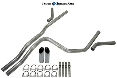 Chevy Tahoe 00-06 2.5" Dual Exhaust Kit C Exit No Muffler SW Tip Foto 1 de 4