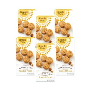Simple Mills Crunchy Almond Flour Toasted Pecan Cookies Gluten Free 5.5 Oz 6 Pck - Picture 1 of 7