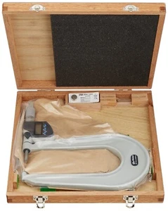 Mitutoyo 25-50mm / 0.001mm METRIC Digital Deep Throat Sheet Metal Micrometer - Picture 1 of 9