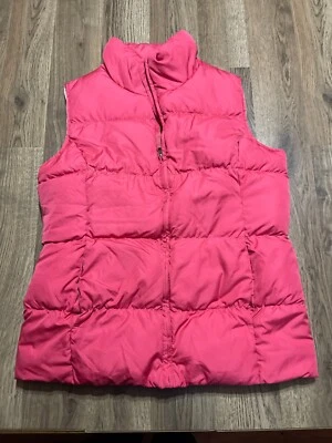 Chaqueta Lands' End, niños niñas talla mediana, rosa, chaleco, cremallera completa, chaleco acolchado Foto 1 de 4