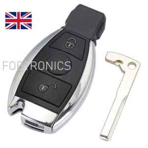 Nuovo Per Mercedes Benz 2 Pulsante Smart Portachiavi Remoto Custodia Con Lama + - Imagen 1 de 3