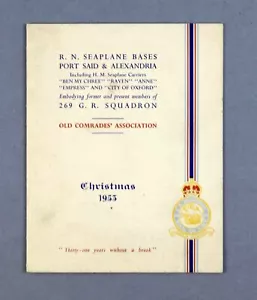 RAF 269 SQN OLD COMRADES ASSOCIATION VINTAGE 1953 CHRISTMAS GREETINGS CARD VEGA - Picture 1 of 3