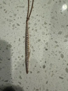 Michael Kors Matchstick Necklace Rose Gold Lightly Worn ***FREE SHIPPING*** - Picture 1 of 3