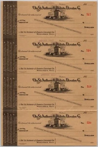 Minneapolis, MN St. Anthony & Dakota Elevator Co. Bank Check Sheet 1930 - 1939 - Picture 1 of 2