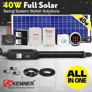 Kenner Farm Full Solar Heavy Duty Swing Gate Opener Remote Keypad Pushbutton Au - Picture 1 of 13