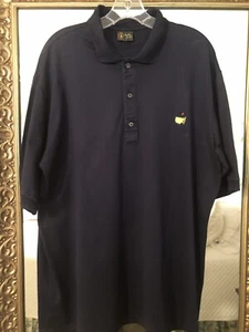 Masters By Bobby Jones Short Sleeve Navy Polo Shirt Size Large - Picture 1 of 5