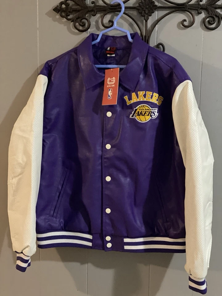 Chaqueta Universitaria Lakers Top Dawg Imitación Cuello PU - Púrpura XL Foto 1 de 1