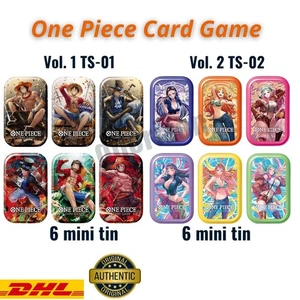 GIOCO DI CARTE ONE PIECE Vol. 1 TS-01 e vol. 2 TS-02 versione giapponese (12 mini lattine) - Foto 1 di 21