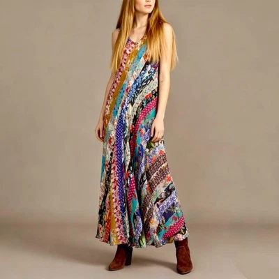 $585 NWOT Johnny Was Treble Bias Floral Sleeveless Maxi Dress M Multicolor - Image 1 of 4