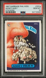 PSA 10 GEM MNT 1987 GARBAGE PAIL KIDS STICKERS #261a GOOEY HUEY BLUE LETTERS OS7 - Picture 1 of 2