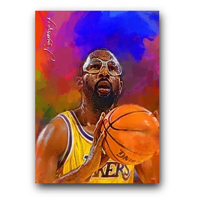 James Worthy #7 Art Card Limited 44/50 Edward Vela Signed (Los Angeles Lakers) - Image 1 of 2