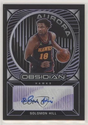 2020 Panini Obsidian Aurora Electric Etch Purple /75 Solomon Hill #AU-SLH Auto - Image 1 of 2