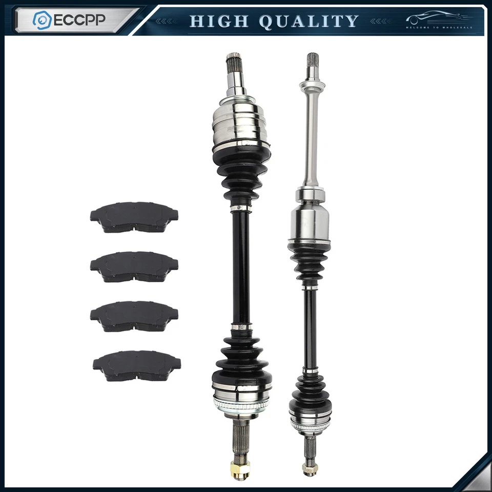 Pastilhas de freio dianteiro de cerâmica + eixo CV para Toyota Camry 2.2L base DLX SE 1992-2001 - Imagem 1 de 4