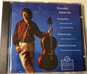 Steven Isserlis cello  Prokofiev Concertino Sonata Kabalevsky Concerto 2 CD Litt - Picture 1 of 5