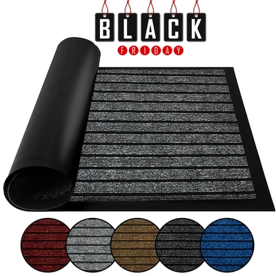 Heavy Duty Non Slip Door Mat Large Indoor Outdoor Barrier Rug Floor Entrance UK - Image 1 of 4