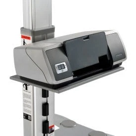 Bandeja de impresora industrial para escritorio móvil sentado-de pie con ranura para tableta industrial Foto 1 de 1