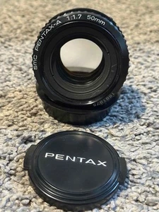 SMC Pentax A 50mm f/1.7 Standard Prime Lens for K Mount Film Camera Manual Focus - Picture 1 of 8