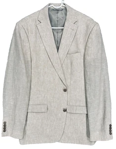 Bar III Suit Jacket Mens 42L Beige Slim Fit 100% Linen Sport Coat - Picture 1 of 9
