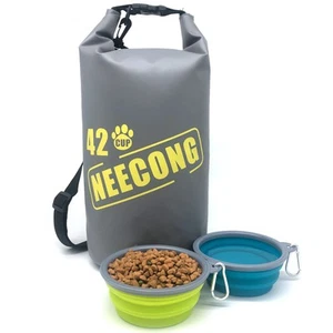 Dog Food Travel Bag With Collapsible Bowls, 42 Cup Storage System for Camping... - Picture 1 of 7