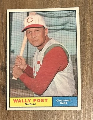 1961 Topps Wally Post Cincinnati Reds #378 EX - Image 1 of 2