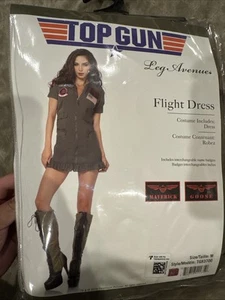 Mujer Top Gun Disfraz Halloween Vestido Flight Maverick Verde Tomcat Talla M - Imagen 1 de 3