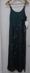 Scala Formal Dress Dark Green Beaded Size XS With Tag - Picture 1 of 11