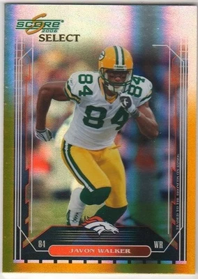 SHIP FREE * GOLD 36 / 50 * 2006 SCORE SELECT * JAVON WALKER 99 * BRONCOS/PACKERS - Image 1 of 2