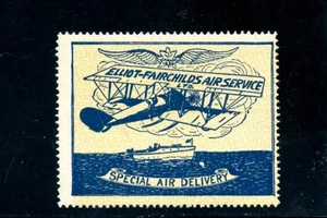 LOT 30894 MINT H OG CL9 PRIVATE COMMERCIAL AIRLINES ELLIOT FAIRCHILDS CANADA - Bild 1 von 2