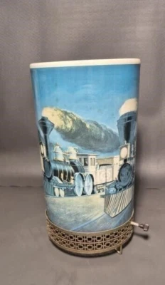 Motion Lamp 1957 L.A. Goodman THE GREAT TRAIN RACE  original cylinder Foto 1 de 4