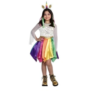 Mystical Unicorn Dress Up Halloween Child Costume Girls Size Large L 12-14 NEW - Picture 1 of 5
