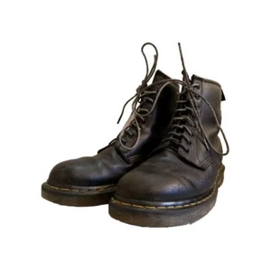 Botas Doc Martens Hombre 10 Mujer 11 Negro Combate AW004 Cuero Con Cordones 8 Ojos1460 - Imagen 1 de 15
