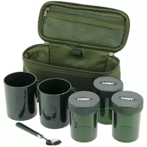 NGT Carp Fishing Brew Kit - 2 tazze 3 pentole a cucchiaino e custodia campeggio festival - Foto 1 di 4