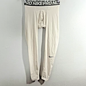 Nike Pro Tights Mens Small Petite White Stay Cool Training - Picture 1 of 9
