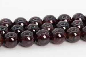 5MM Genuine Natural Purple Red Garnet Beads Grade AAA Round Gemstone Loose Beads - Picture 1 of 4