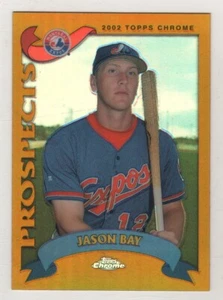 2002 Topps Chrome Gold Refractor #326 Jason Bay Montreal Expos Prospects BV$25 - Picture 1 of 1
