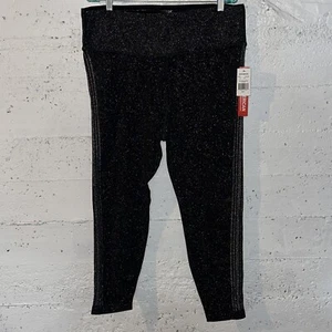 Good American Metallic Cintura Alta Recortada Talla Grande 3XL Plata Negro Brillante - Imagen 1 de 8