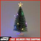 2Pcs 6.7Inch Artificial Green Tree with Lights Star Treetopper for Party