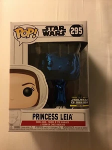 Star Wars Celebration Chicago 2019 EXCLUSIVE Blue Chrome Princess Leia Funko 295 - Picture 1 of 5