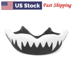 Boxing MMA Sparring Muay Thai Taekwondo Mouth Guard Mouthguard Protector Black - Picture 1 of 6