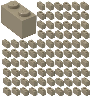 ☀️100x NUEVO LEGO 1x2 ladrillos bronceados oscuros (ID 3004) piezas a granel edificio de la ciudad Foto 1 de 2