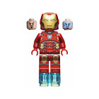 LEGO Iron Man Figure - Silver Hexagon on Chest, Foot Repulsors - sh649