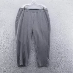 J Jill Womens Wearever Slim Leg Pull On Pants 2X Gray Heather Knit Comfy - Picture 1 of 14